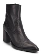 Leather Ankle Boots With Block Heel Shoes Boots Ankle Boots Ankle Boot...