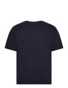 Calton Structured Tee Tops T-shirts Short-sleeved Navy Clean Cut Copen...