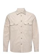 Corduroy Pockets Overshirt Tops Overshirts Cream Mango