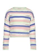Cropped Striped Pullover Tops Knitwear Pullovers Multi/patterned Tom T...
