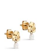 Mio Pearl Studs Accessories Jewellery Earrings Studs White Enamel Cope...