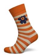 Kasvaa Tasaraita Unikko Lingerie Socks Regular Socks Orange Marimekko