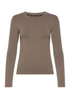 T-Shirt Long-Sleeve Tops T-shirts & Tops Long-sleeved Brown Sofie Schn...