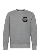 G Graphic C-Neck Tops Sweat-shirts & Hoodies Sweat-shirts Grey GANT