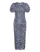 Coated Jersey Puffy Dress Designers Knee-length & Midi Blue ROTATE Bir...