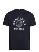 Hilfiger Coin Tee Tops T-shirts Short-sleeved Navy Tommy Hilfiger