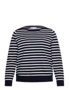 Crv Co Jersey Stitch Boat-Nk Swt Tops Knitwear Jumpers Blue Tommy Hilf...
