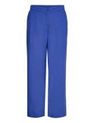 Casual Pants Bottoms Trousers Wide Leg Blue Brandtex