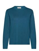 Fqj -Pullover Tops Knitwear Jumpers Blue FREE/QUENT