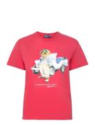 Polo Bear Cotton Jersey Tee Tops T-shirts & Tops Short-sleeved Red Pol...