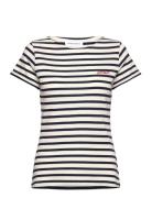 Colombier Sailor Shirt Tops T-shirts & Tops Short-sleeved Navy Maison ...