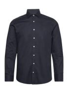Bs Hamlin Slim Fit Shirt Tops Shirts Business Navy Bruun & Stengade
