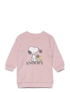 Snoopy Sweatshirt Dress Tops Sweat-shirts & Hoodies Sweat-shirts Pink ...
