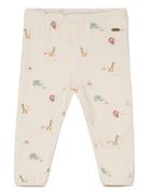 Pants Aop Sweat Bottoms Leggings Cream Minymo