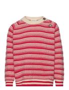 O-Neck Light Nordic Knit Sweater Tops Knitwear Pullovers Red Petit Pia...
