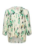 Swmerle Bl 1 Tops Blouses Long-sleeved Green Simple Wish