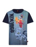 Lwtano 300 - T-Shirt S/S Tops T-shirts Short-sleeved Blue LEGO Kidswea...