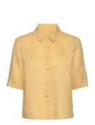 Shirt Tops Shirts Short-sleeved Yellow United Colors Of Benetton