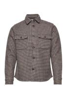 Lennon Houndstooth Wool Hybrid Shirt Tops Overshirts Multi/patterned L...