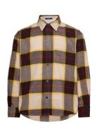 D2. Plaid Wool Overshirt Tops Shirts Casual Multi/patterned GANT