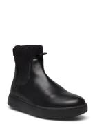 Taylor Leather Shoes Boots Ankle Boots Ankle Boots Flat Heel Black WOD...