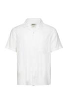 Sdallan Cuba Tops Shirts Short-sleeved White Solid