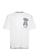 Printed Message T-Shirt Tops T-shirts Short-sleeved White Mango