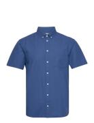 Shirt Tops Shirts Short-sleeved Blue Blend