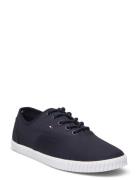 Canvas Lace Up Sneaker Matalavartiset Sneakerit Tennarit Navy Tommy Hi...