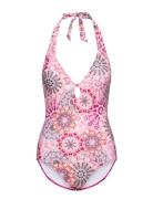 Recycled: Swimsuit With A Print Uimapuku Uima-asut Pink Esprit Bodywea...