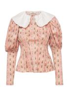 Beth Blouse Tops Blouses Long-sleeved Pink Notes Du Nord