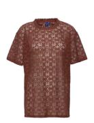 Kelsears Tee Tops T-shirts & Tops Short-sleeved Brown Résumé