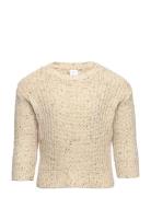 Sweater Knitted Melange Tops Knitwear Pullovers Beige Lindex