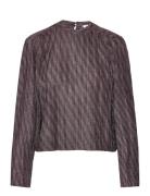 Objlux L/S Top 124 Tops Blouses Long-sleeved Brown Object