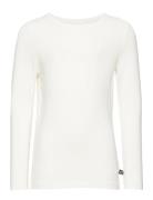 Blouse Ls - Bamboo Tops T-shirts Long-sleeved T-shirts White Minymo