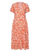 Edasz Ss Maxi Dress Polvipituinen Mekko Orange Saint Tropez