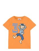 Happy Emil T-Shirt Tops T-shirts Short-sleeved Orange Martinex