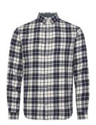Checked Shirt Tops Shirts Casual Navy Tom Tailor