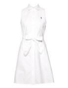 Oxford Sleeveless Shirtdress Polvipituinen Mekko White Polo Ralph Laur...
