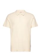 Cftristan 0146 Waffle Polo Shirt Tops Polos Short-sleeved Cream Casual...