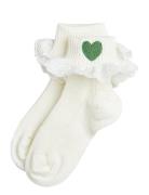 Hearts Lace Socks Sukat White Mini Rodini