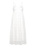 Alexina Lace Dress Polvipituinen Mekko White Bubbleroom