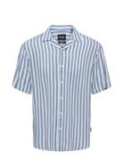 Onswayne Life Ss Viscose Shirt Noos Tops Shirts Short-sleeved Blue ONL...