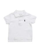 Cotton Interlock Polo Shirt Tops T-shirts Short-sleeved White Ralph La...