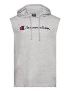 Hooded Sleeveless T-Shirt Sport Sweat-shirts & Hoodies Hoodies Grey Ch...