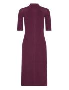 Es Arielle Bodycon Swtr Dress Polvipituinen Mekko Burgundy GUESS Jeans