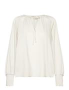 Fqbliss-Blouse Tops Blouses Long-sleeved White FREE/QUENT
