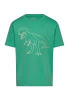 Special Artwork T-Shirt Tops T-shirts Short-sleeved Green Tom Tailor