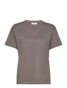 Liv Organic Logo Tee Tops T-shirts & Tops Short-sleeved Grey MSCH Cope...