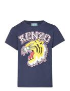 Short Sleeves Tee-Shirt Tops T-shirts Short-sleeved Blue Kenzo